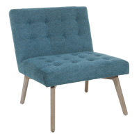 OSP Home Furnishings SDE51-W18 Sadie Chair in Sky Fabric and Grey Legs